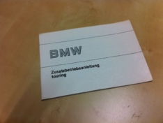 Zusatzbetriebsanleitung Touring 1988