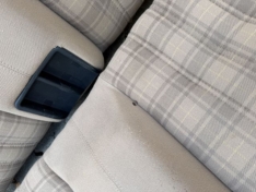 Cabrio Rückbank Überkaro beige