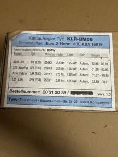325i 256K1Twin-Tec Kaltlaufregler KLR-BM06 NEU